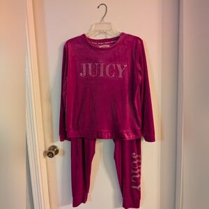 Juicy Couture Sleepwear Velour Pajamas/ Loungewear Set Sz M